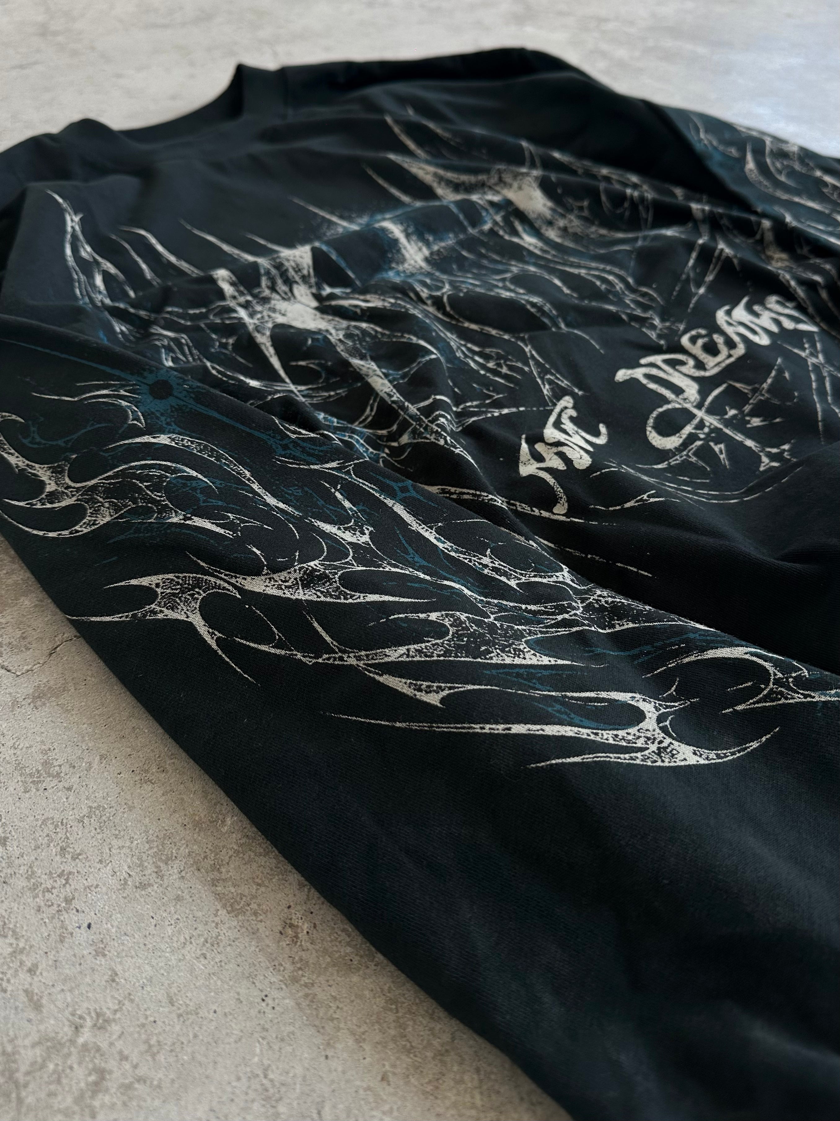 Metalling Flames Long Sleeve - Vintage premium black