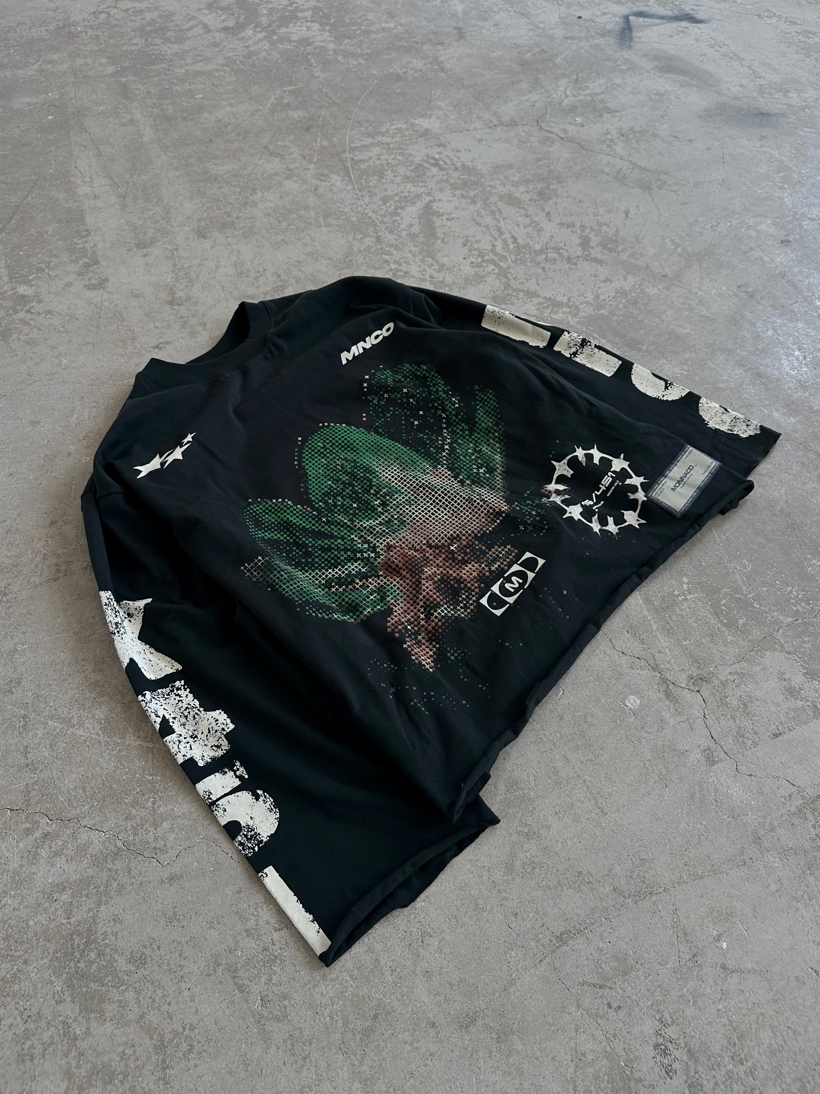 Wood Grafic Long Sleeve - Vintage premium black
