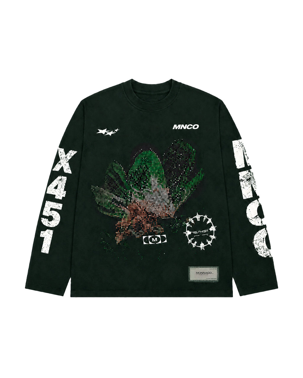 Wood Grafic Long Sleeve - Vintage premium black